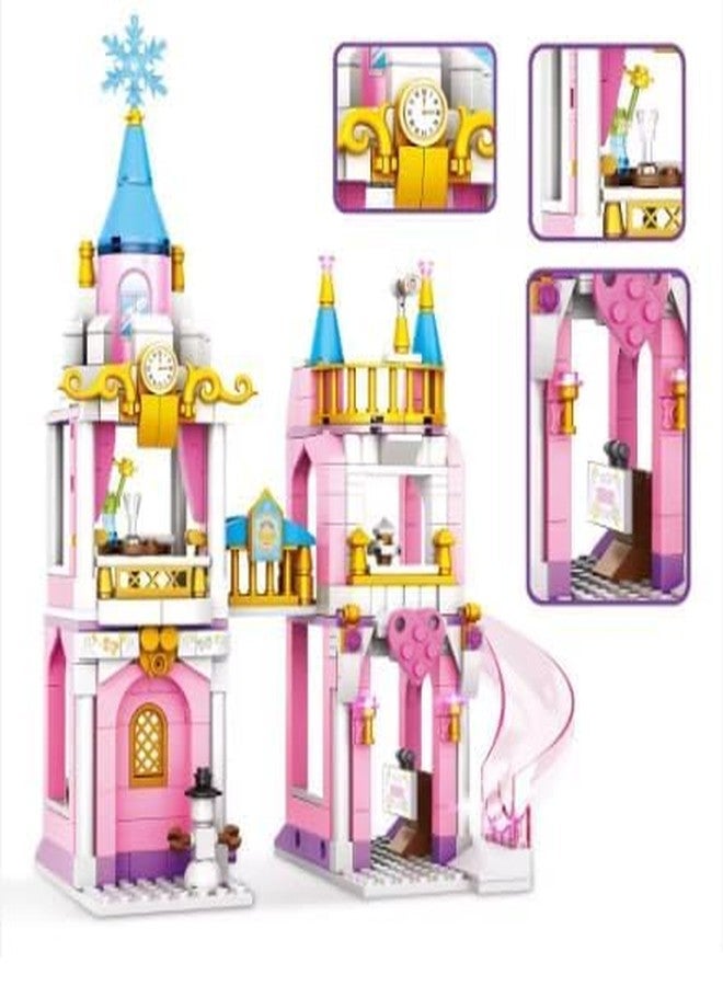 Gemcza Fun Water Park Adventure Building Set Girl Dream Villa House Magical Castle Building Blocks Building Blocks Bricks DIY Assemble Educational Toys (445 pc) - Image 2